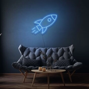 Rakete LED-Neonschild Wohnzimmer Kinderzimmer