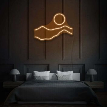 Sonnenuntergang über Hügeln LED-Neonschild Schlafzimmer Wohnzimmer