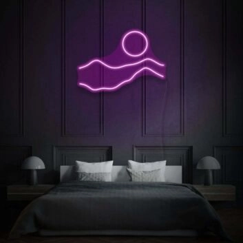 Sonnenuntergang über Hügeln LED-Neonschild Schlafzimmer Wohnzimmer