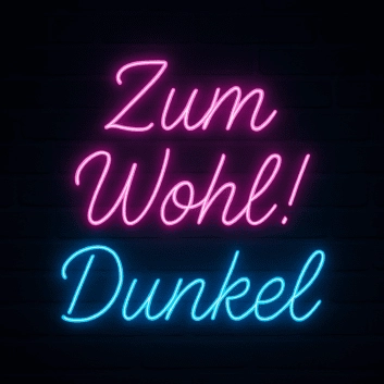 Zum Wohl! Dunkel LED-Neonschild für Bar Brauerei