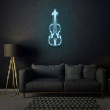 Geige LED-Neonschild für Wohnzimmer und Musikstudio