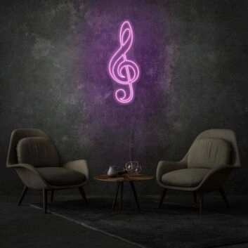 Violinschlüssel LED-Neonschild für Wohnzimmer Musikstudio
