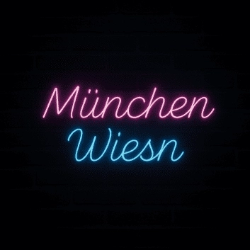 München Wiesn LED-Neonschild für Oktoberfest und Bar