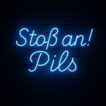 Stoß an! Pils LED-Neonschild für Bar Kneipe