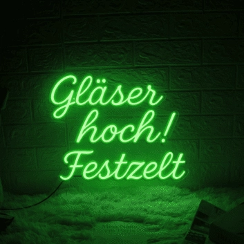 Gläser hoch! Festzelt LED-Neonschild für Party