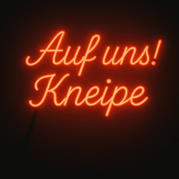 Auf uns! Kneipe LED-Neonschild für Bar und Kneipe