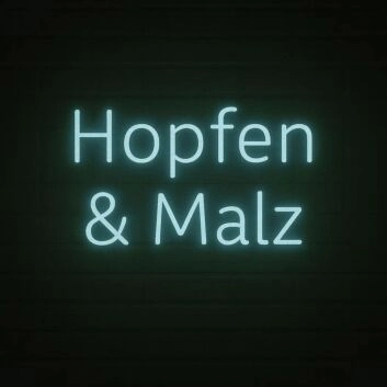 Hopfen & Malz LED-Neonschild für Bar und Brauerei