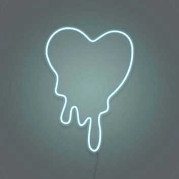 schmelzendes Herz LED-Neonschild für Wohnzimmer oder Schlafzimmer