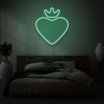 Herz mit Krone LED-Neonschild Schlafzimmer Wohnzimmer