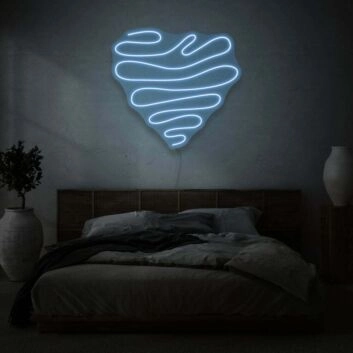 Herzform LED-Neonschild für Schlafzimmer und Wohnzimmer