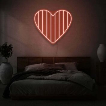 Herzform LED-Neonschild für Schlafzimmer und Wohnzimmer