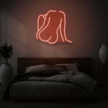 Sitzende Frauen-Silhouette LED-Neonschild für Schlafzimmer Wohnzimmer