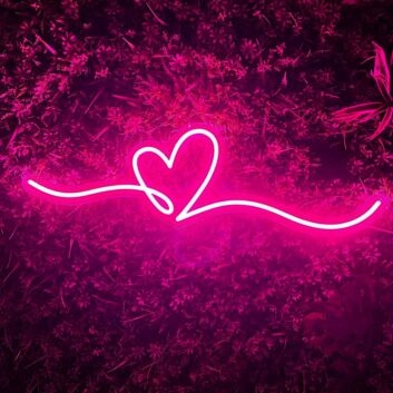 Herzlinie LED-Neonschild für Wohnzimmer oder Schlafzimmer