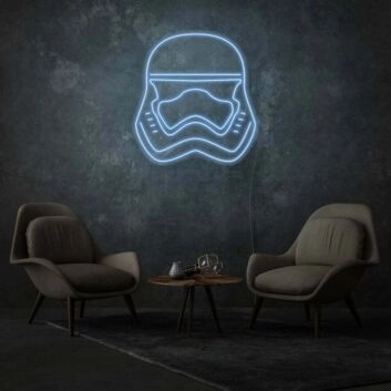 Helm eines Sci-Fi Soldaten LED-Neonschild Wohnzimmer Gamingraum