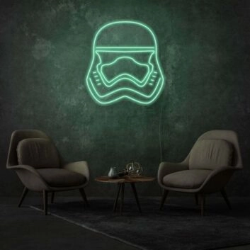 Helm eines Sci-Fi Soldaten LED-Neonschild Wohnzimmer Gamingraum