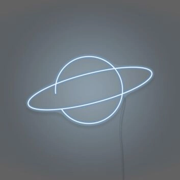 Saturnplanet LED-Neonschild für Gamingzimmer und Wohnzimmer