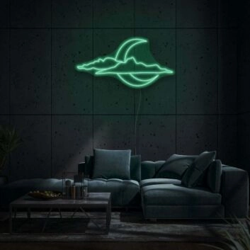 Mond mit Wolken LED-Neonschild für Wohnzimmer oder Schlafzimmer
