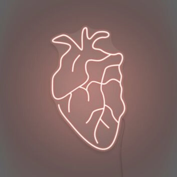 menschliches Herz LED-Neonschild Wohnzimmer Praxis