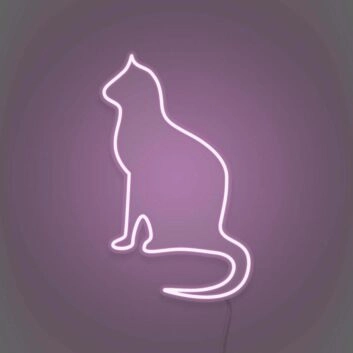 sitzende Katze LED-Neonschild für Schlafzimmer Wohnzimmer