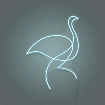 Vogel Silhouette LED-Neonschild für Wohnzimmer oder Büro