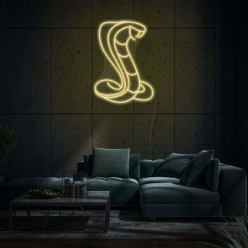 Kobra LED-Neonschild für Wohnzimmer oder Bar