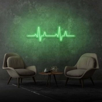 Herzschlaglinie LED-Neonschild Wohnzimmer Praxis