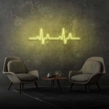 Herzschlaglinie LED-Neonschild Wohnzimmer Praxis
