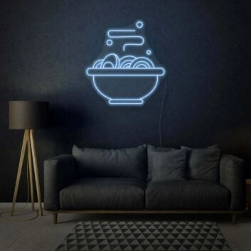 Schüssel mit Nudeln LED-Neonschild für Restaurant oder Küche