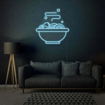 Schüssel mit Nudeln LED-Neonschild für Restaurant oder Küche