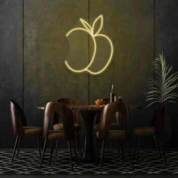 Pfirsich LED-Neonschild für Esszimmer und Restaurant