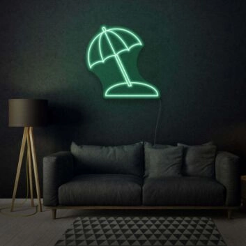 Strandsonnenschirm LED-Neonschild Wohnzimmer Bar
