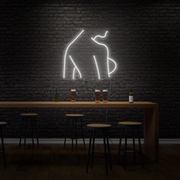 Abstrakte Darstellung eines weiblichen Körpers LED-Neonschild Wohnzimmer Studio