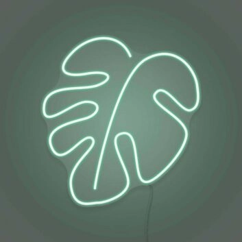Monstera Blatt LED-Neonschild Wohnzimmer Büro