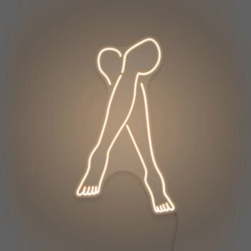 gekreuzte Beine LED-Neonschild für Wohnzimmer oder Schlafzimmer