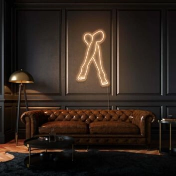 gekreuzte Beine LED-Neonschild für Wohnzimmer oder Schlafzimmer