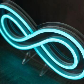 Unendlichkeitssymbol LED-Neonschild Wohnzimmer Büro