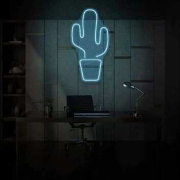 Kaktus im Blumentopf LED-Neonschild für Home Büro