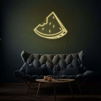 angeschnittenes Wassermelonenstück LED-Neonschild für Wohnzimmer Café
