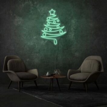 Weihnachtsbaum mit Stern LED-Neonschild Wohnzimmer Weihnachtsdekoration
