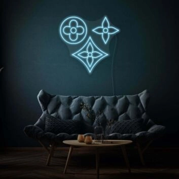 Florales Symbolmuster LED-Neonschild Wohnzimmer Dekoration