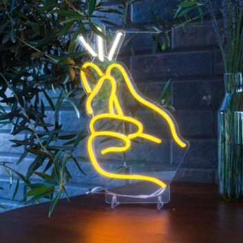 schnipsende Hand LED-Neonschild für Wohnzimmer und Bar