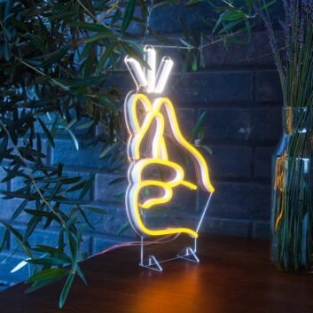 schnipsende Hand LED-Neonschild für Wohnzimmer und Bar
