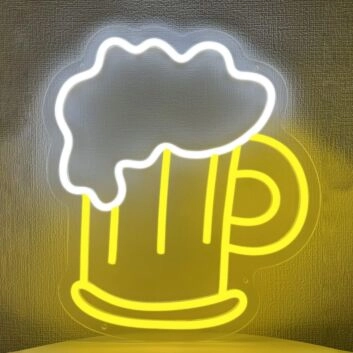 Bierkrug mit Schaum LED-Neonschild für Bar und Kneipe