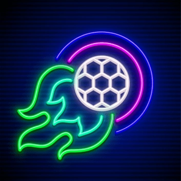Flammender Fußball LED-Neonschild Sportbar Wohnzimmer