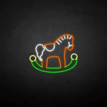 Schaukelpferd LED-Neonschild für Kinderzimmer oder Spielzimmer