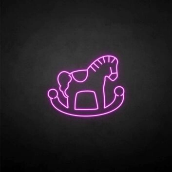Schaukelpferd LED-Neonschild für Kinderzimmer oder Spielzimmer