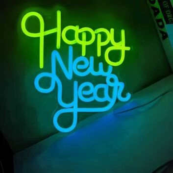 Happy New Year LED-Neonschild Wohnzimmer Party