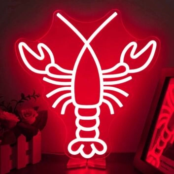 Rotes Hummer LED Neonschild moderne Wanddekoration für Bar Küche und Restaurant