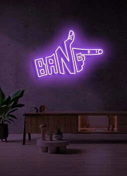 Bang LED Neonschild moderne Wanddekoration