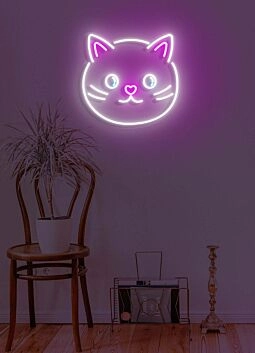 Katzengesicht LED Neonschild moderne Wanddekoration